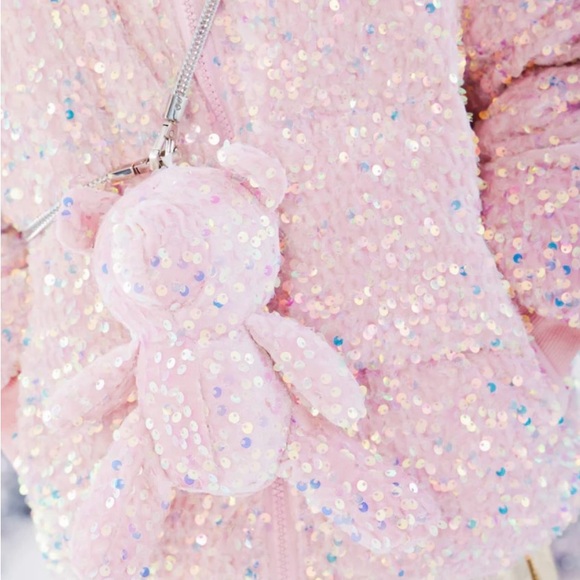 Pink Sequin Puffer Jacket - Picture 5 of 5